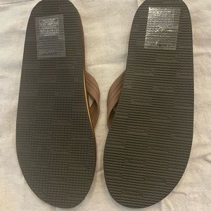 Men’s XXL leather Rainbow Flip Flops.  Never worn. Stickers still on bottom.